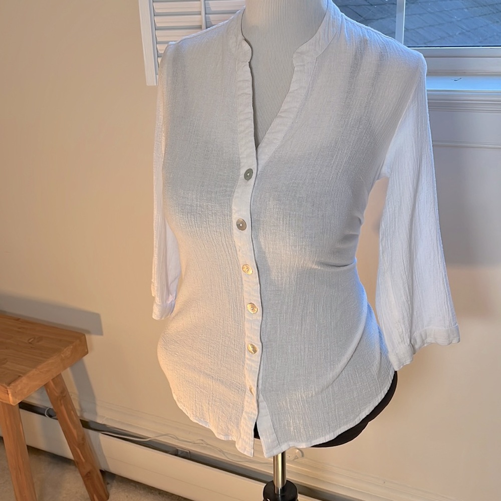 100 percent cotton button down shirt. Bedford Fair